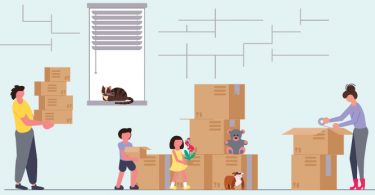 illustration of people moving boxes