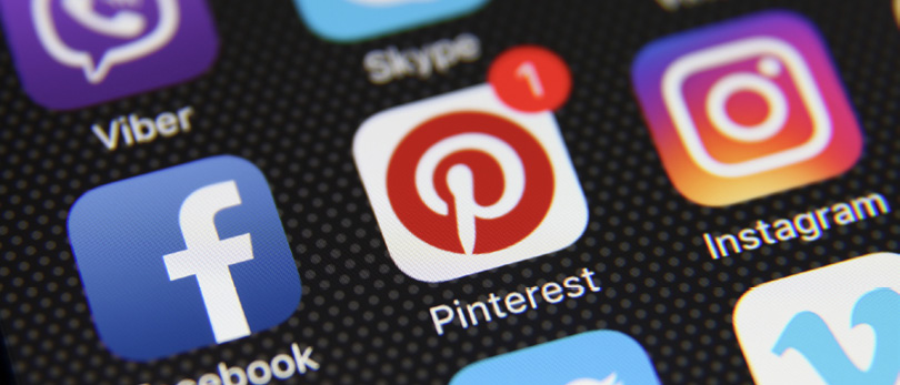 phone screen with pinterest app highlighted