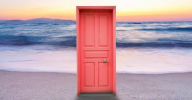 Door on a beach