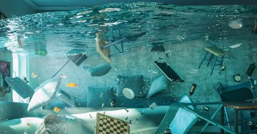 a home flooded underwater