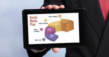 tablet with social media plan