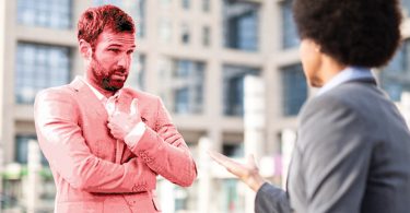 man displaying poor behavior