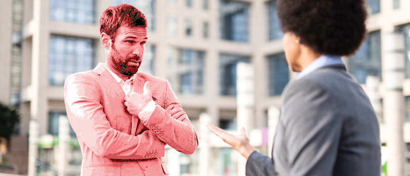 man displaying poor behavior