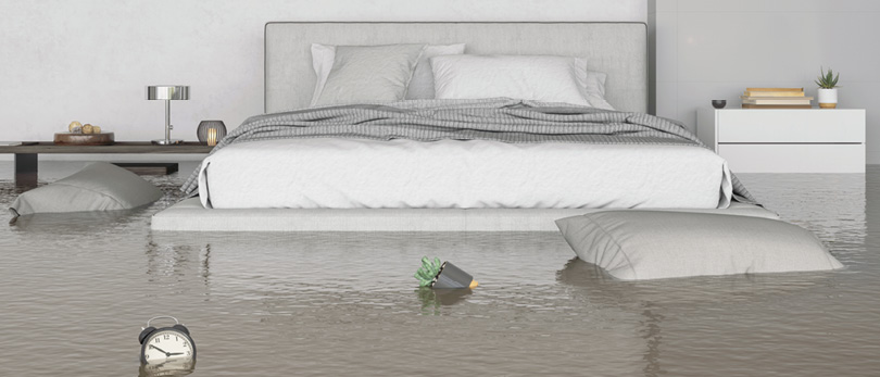 bedroom flooded