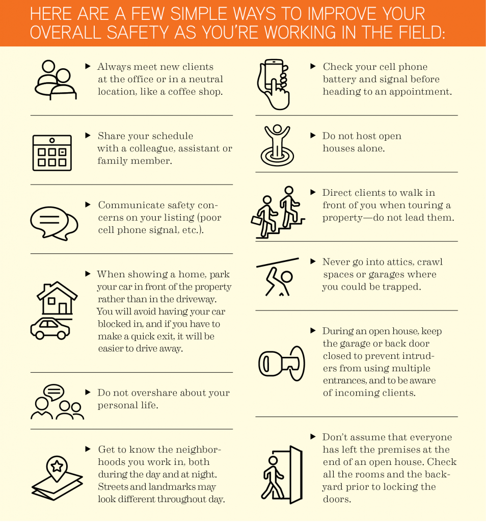 table of agent safety tips